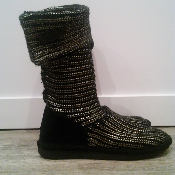 BEARPAW Women's Knitallic Boots Size US8 - Picture 3 of 8
